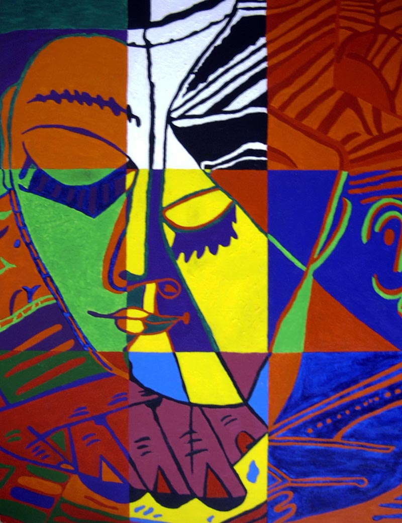 color study with Picasso's painting