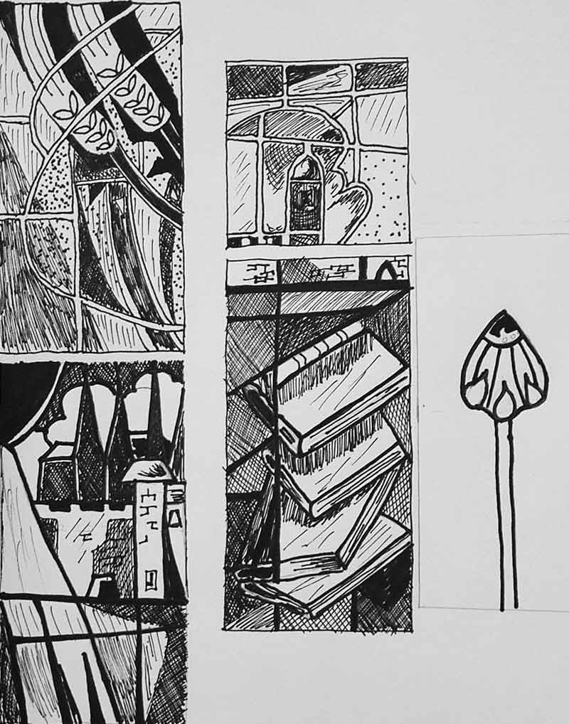 sketch book work from chapel