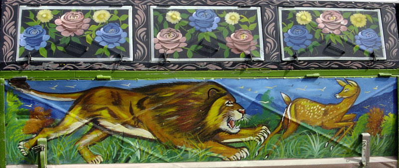 lion chases deer